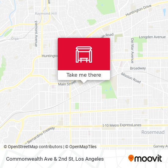 Commonwealth Ave & 2nd St map