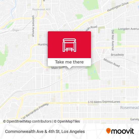 Mapa de Commonwealth Ave & 4th St