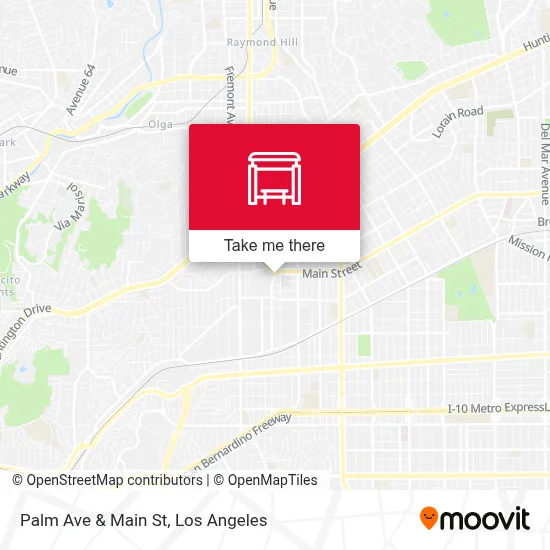 Palm Ave & Main St map