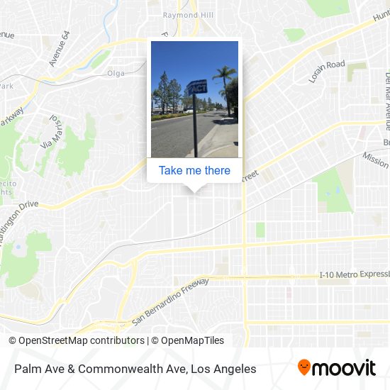 Palm Ave & Commonwealth Ave map