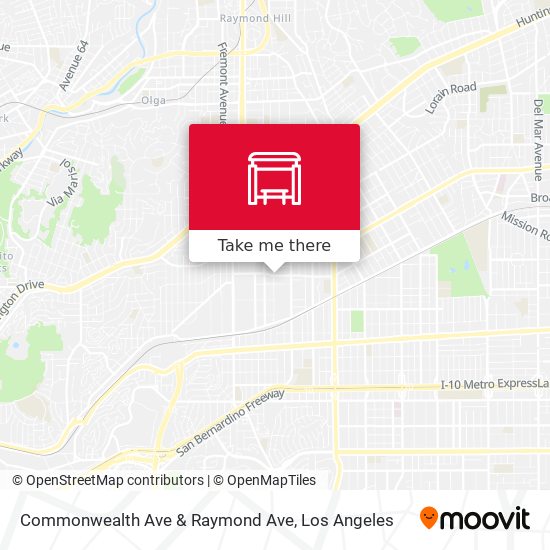 Mapa de Commonwealth Ave & Raymond Ave