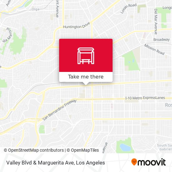 Valley Blvd & Marguerita Ave map