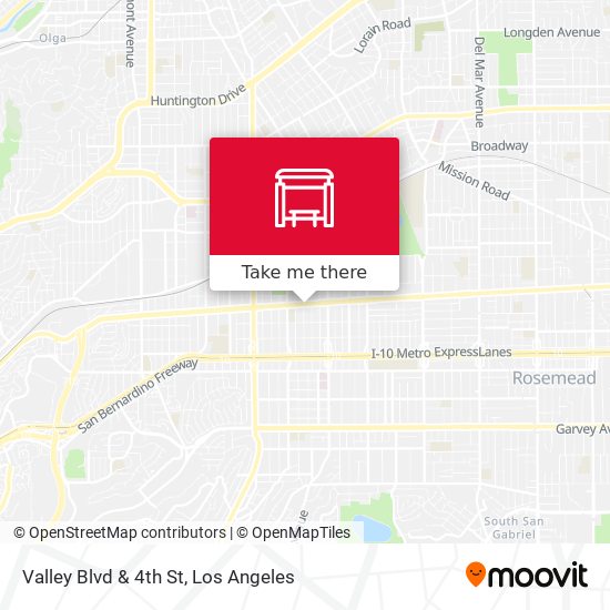 Valley Blvd & 4th St map