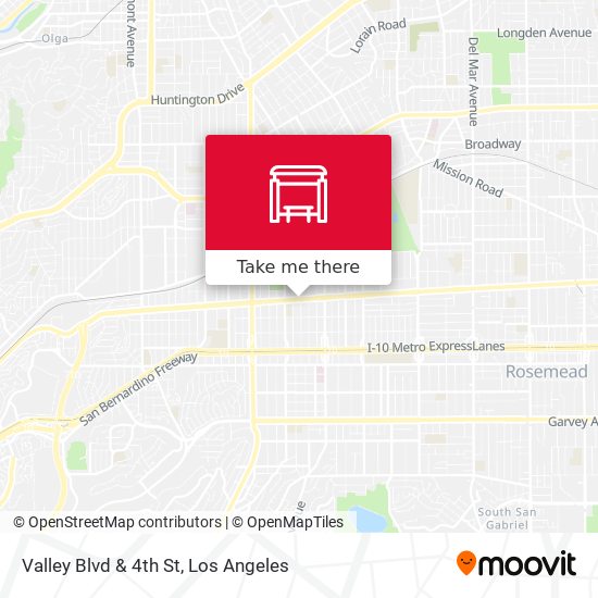 Mapa de Valley Blvd & 4th St