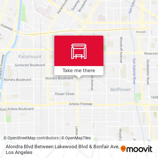 Mapa de Alondra Blvd Between Lakewood Blvd & Bonfair Ave