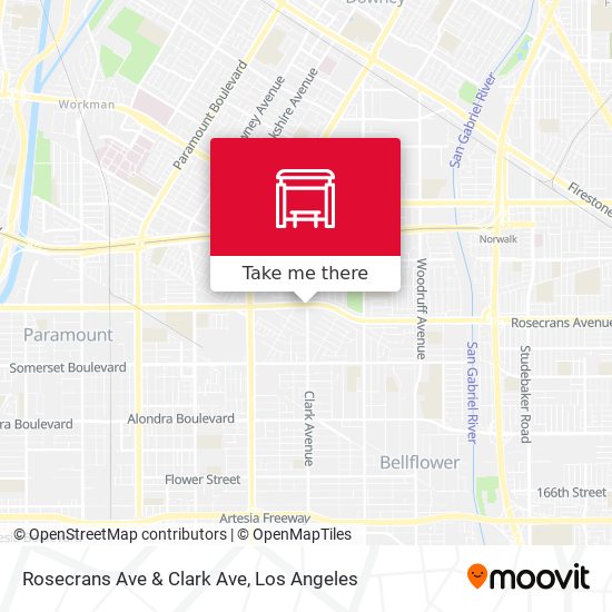 Rosecrans Ave & Clark Ave map