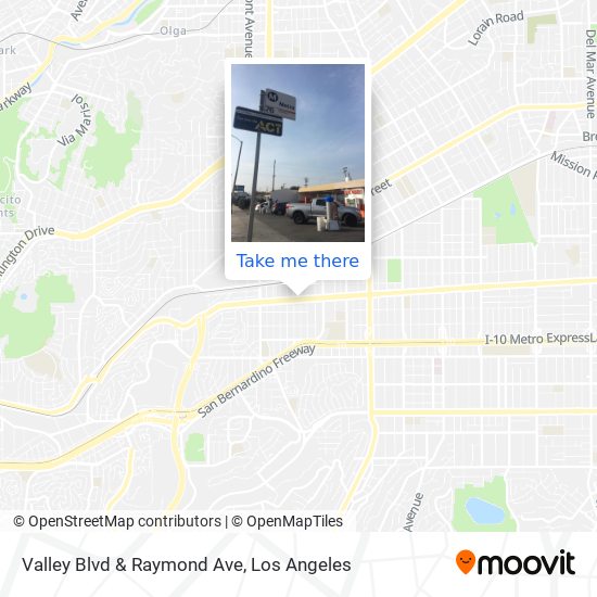 Valley Blvd & Raymond Ave map