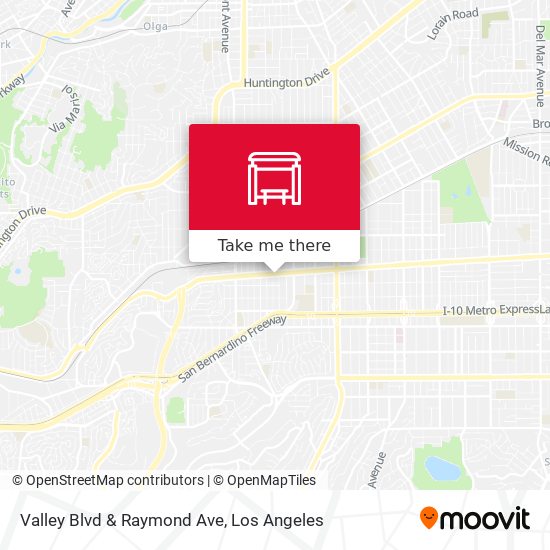 Valley Blvd & Raymond Ave map
