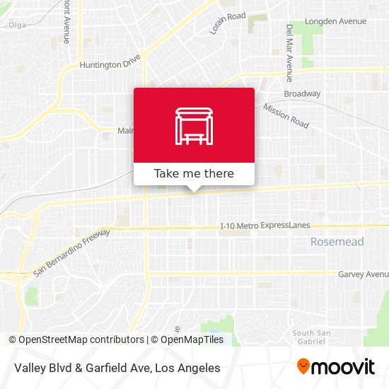 Valley Blvd & Garfield Ave map