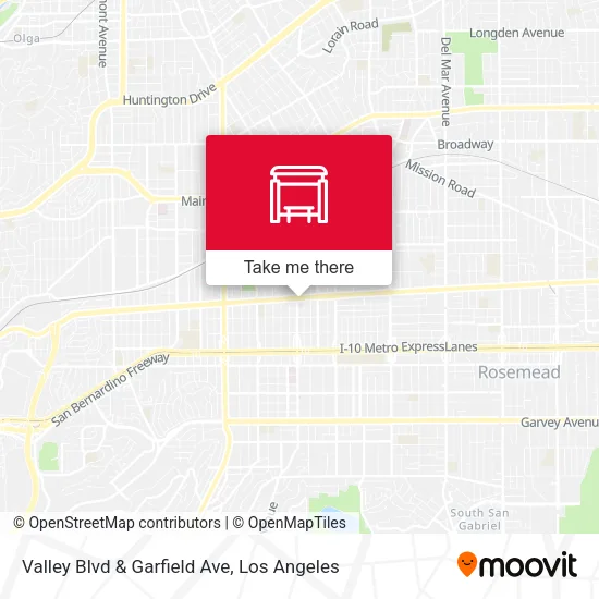 Valley Blvd & Garfield Ave map