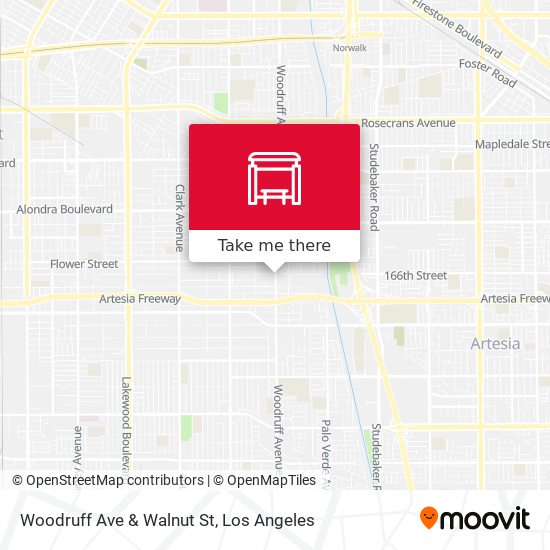Woodruff Ave & Walnut St map
