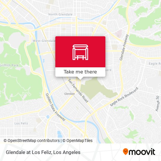 Glendale at Los Feliz map