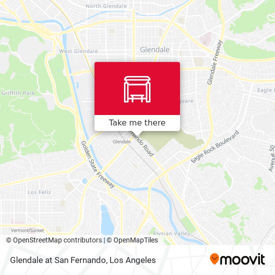 Glendale at San Fernando map