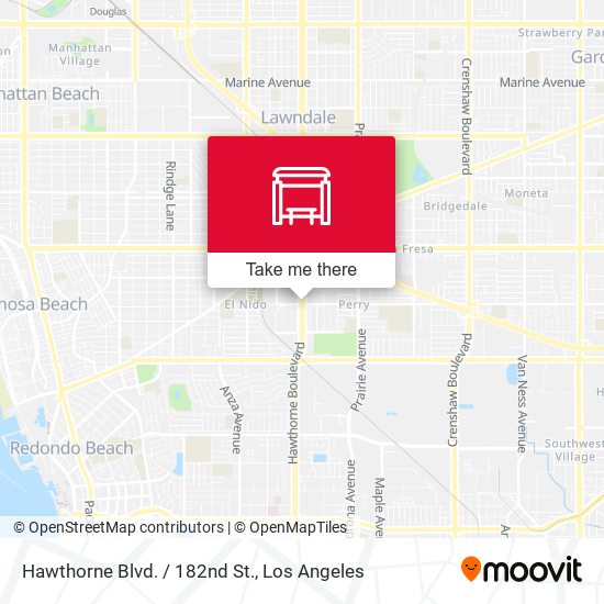 Mapa de Hawthorne Blvd. / 182nd St.