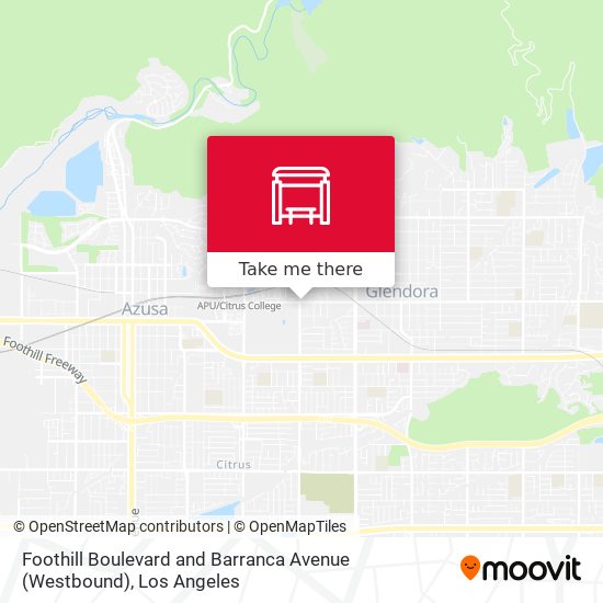 Foothill Boulevard and Barranca Avenue (Westbound) map