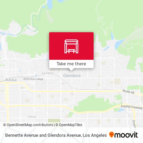 Mapa de Bennette Avenue and Glendora Avenue