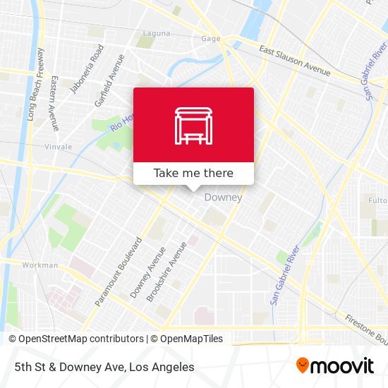 5th St & Downey Ave map