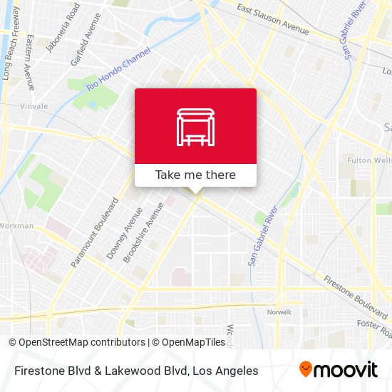 Mapa de Firestone Blvd & Lakewood Blvd