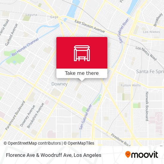 Florence Ave & Woodruff Ave map