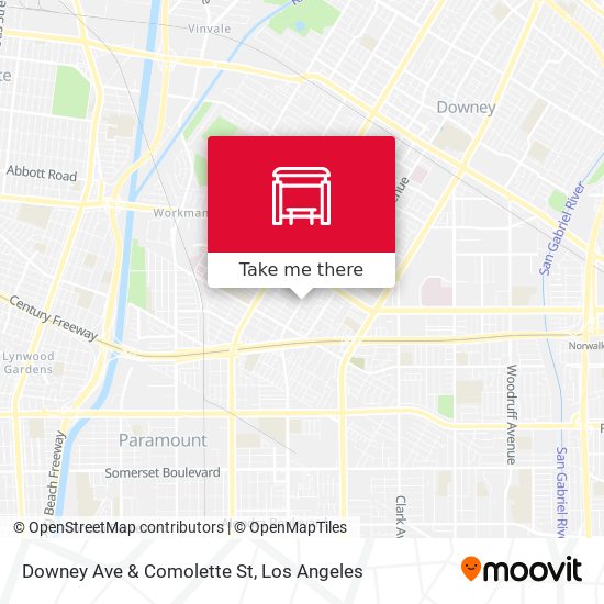 Downey Ave & Comolette St map