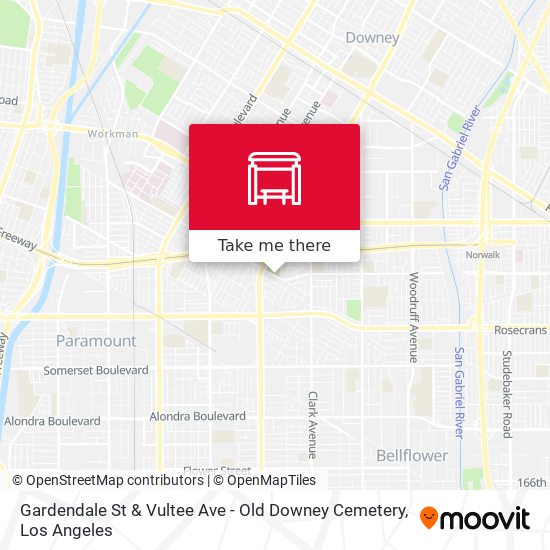 Mapa de Gardendale St & Vultee Ave - Old Downey Cemetery
