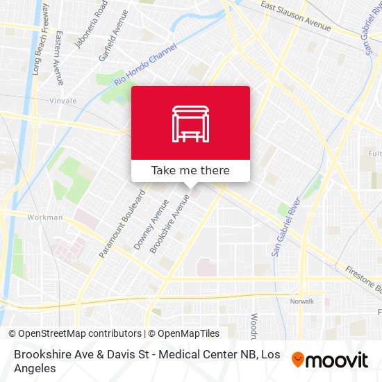 Brookshire Ave & Davis St - Medical Center NB map