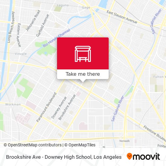 Brookshire Ave - Downey High School map