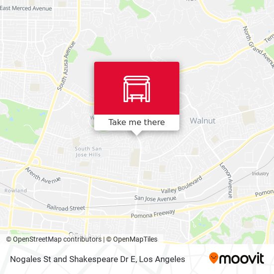 Nogales St and Shakespeare Dr E map