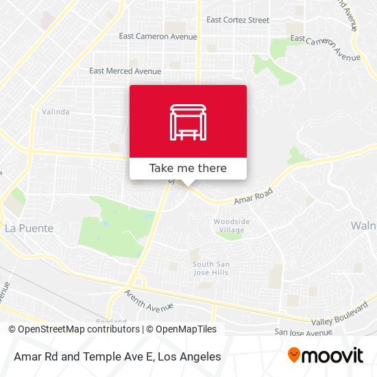 Amar Rd and Temple Ave E map