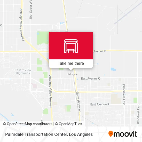 Palmdale Transportation Center map