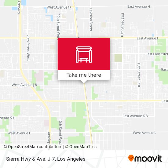 Sierra Hwy & Ave. J-7 map