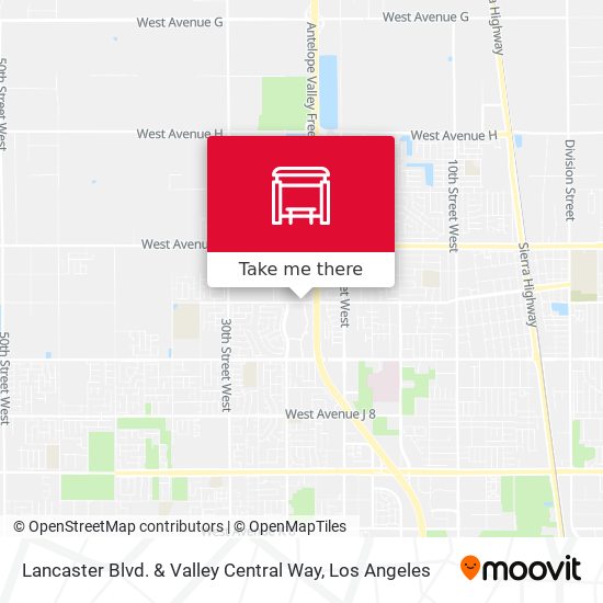 Mapa de Lancaster Blvd. & Valley Central Way