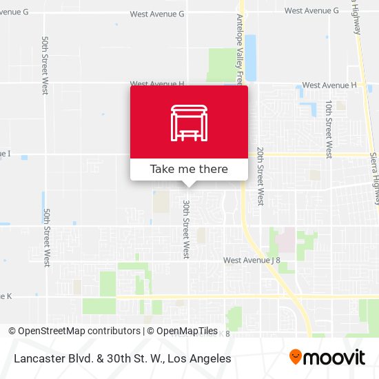 Mapa de Lancaster Blvd. & 30th St. W.