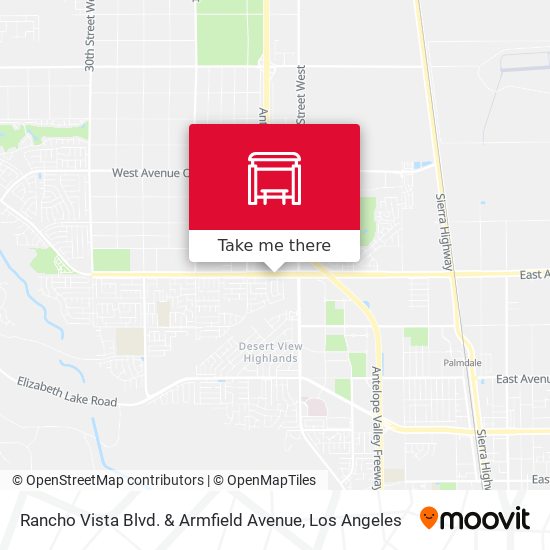 Rancho Vista Blvd. & Armfield Avenue map