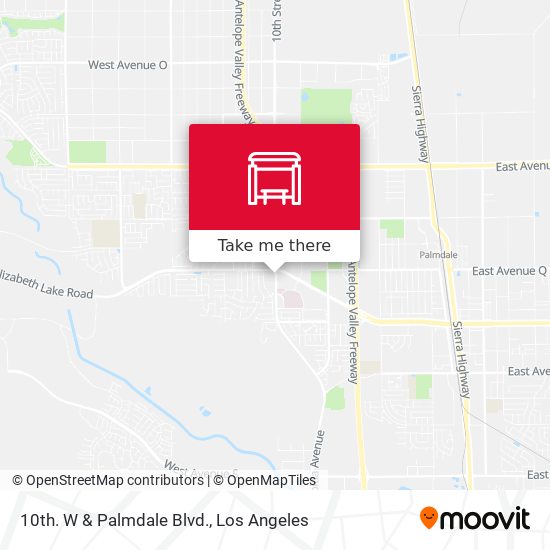 10th. W & Palmdale Blvd. map