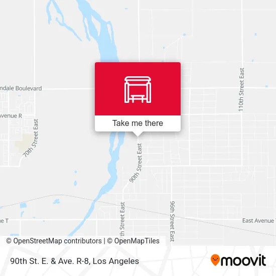 90th St. E. & Ave. R-8 map