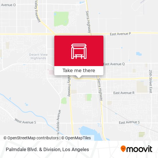 Palmdale Blvd. & Division map