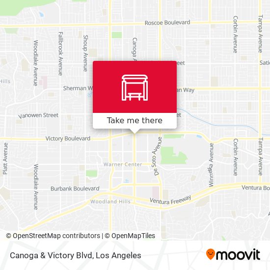 Canoga & Victory Blvd map