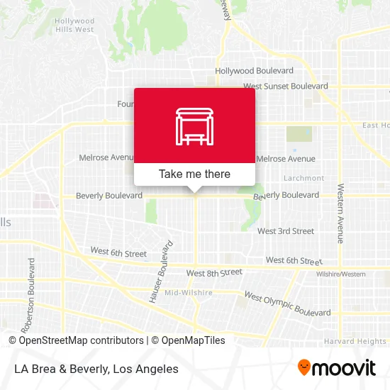 LA Brea & Beverly map