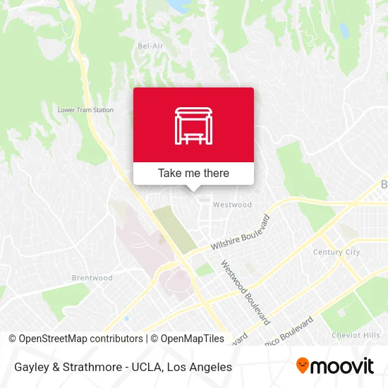 Gayley & Strathmore - UCLA map
