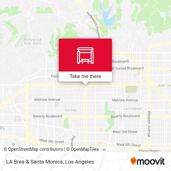 LA Brea & Santa Monica map