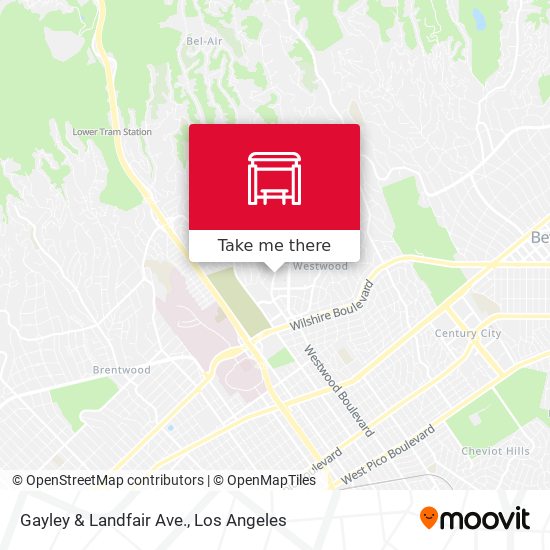 Mapa de Gayley & Landfair Ave.