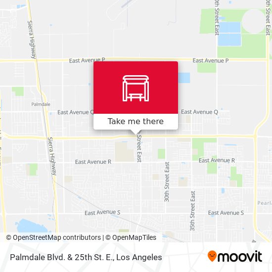 Mapa de Palmdale Blvd. & 25th St. E.