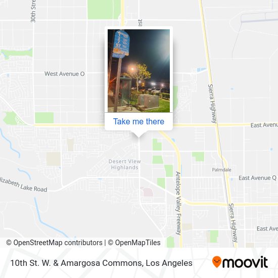 10th St. W. & Amargosa Commons map
