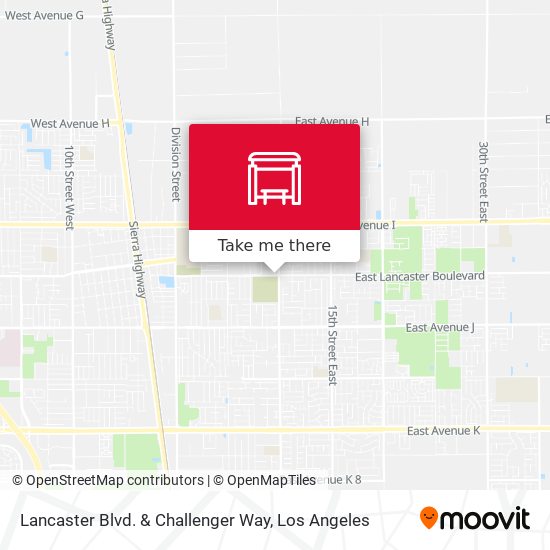 Lancaster Blvd. & Challenger Way map