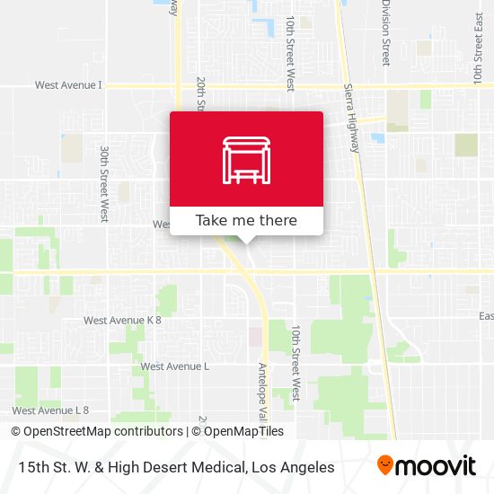 15th St. W. & High Desert Medical map