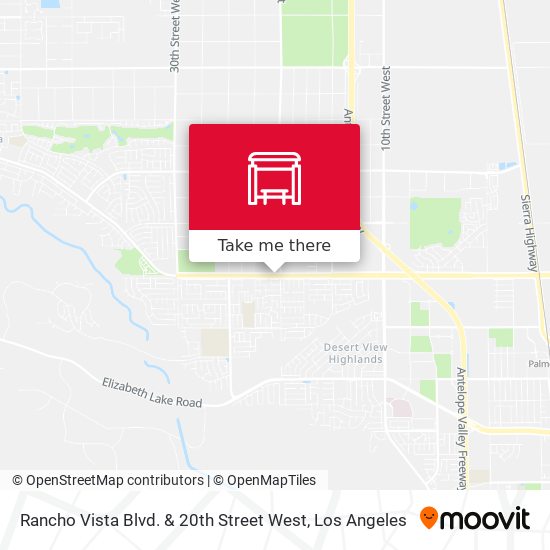 Rancho Vista Blvd. & 20th Street West map