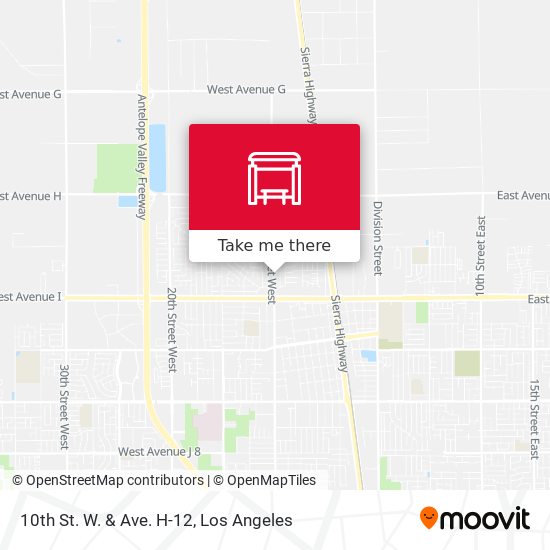 10th St. W. & Ave. H-12 map