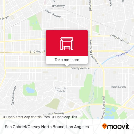 Mapa de San Gabriel/Garvey North Bound