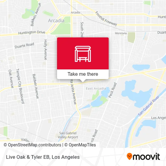 Live Oak & Tyler EB map